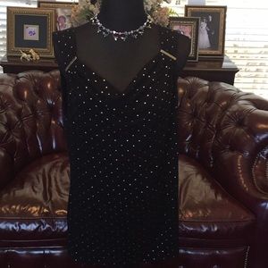 White House Black Market Cami Style Black & Studs